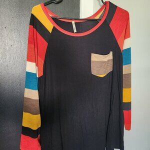 Fall Striped Neutral Long Sleeved shirt